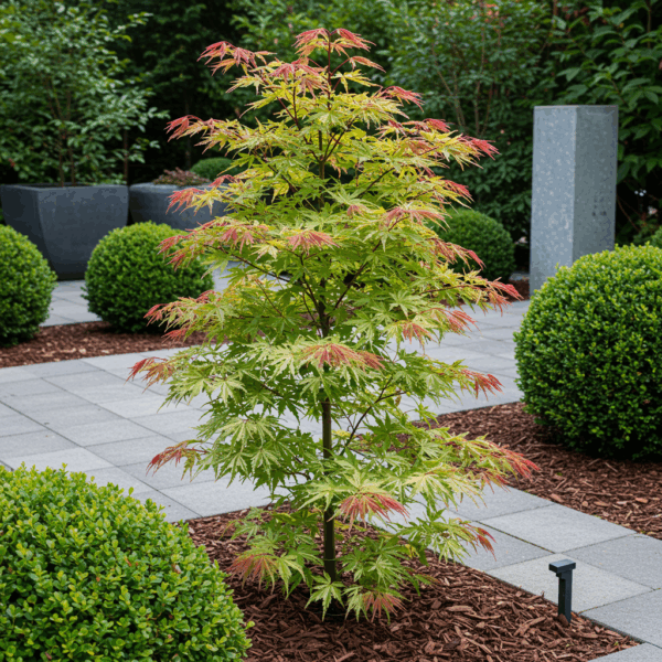 ba82baba6c6242c3ac701b92b59153cd16bbffa56e234038b7e94ae038761893.png Terrassenpflanze - Japanischer Ahorn - Acer palmatum Phoenix - Rosa - 2 Pflanzen - Laubabwerfend