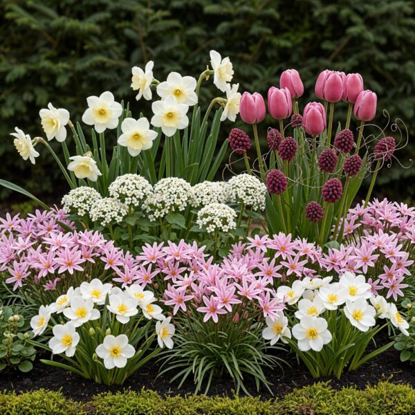 1905198e8ed04e9bb131e9ca2e4b9c00d3f38d0cb78b48e8b944acf9ee5d306d.jpg Blumenzwiebeln - Bulb Garden Pink mix - Verschiedene Sorten - Pink - 125 Stück