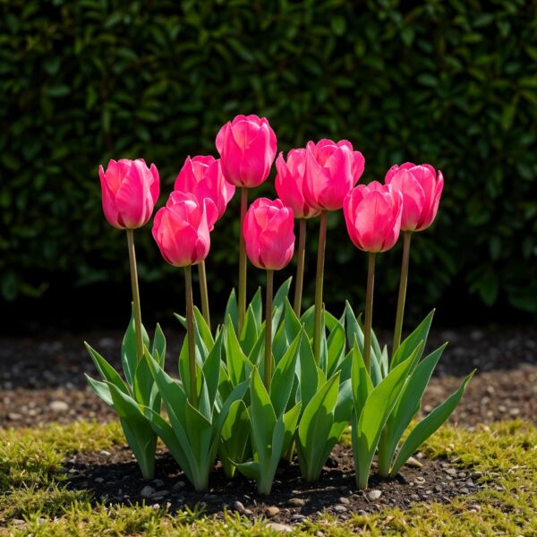 Blumenzwiebeln - Tulpe 'Triumph Pink' - Rosa - 15 Stück - Zwiebelgröße 11/12