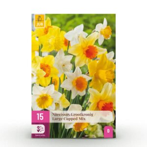 0e3344e6a0604bd9988b3f10a6ac1b13a92a9601ecd74609b898719db097f5d7.jpg Blumenzwiebeln - Narcissus 'Large Cupped mix' - Gelb und Weiß - 15 Pflanzen - Zwiebelgröße 12/14