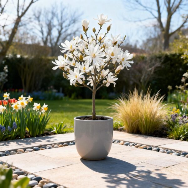 Magnolia stellata -Terrassenpflanze - Laubabwerfend - Winterhart - Weiße Blüte