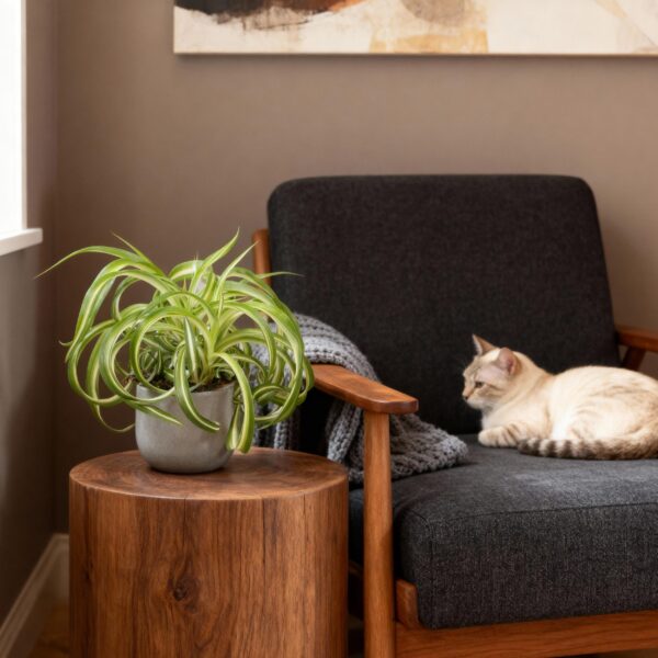 Chlorophytum comosum Bonnie - Krause Graslilie - Haustierfreundlich - Farbenfroh - 4 Pflanzen