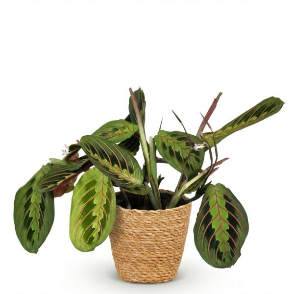 Maranta Fascinator Tricolour - Gebetspflanze - Haustierfreundliche Pflanze - Grün - mit Korb