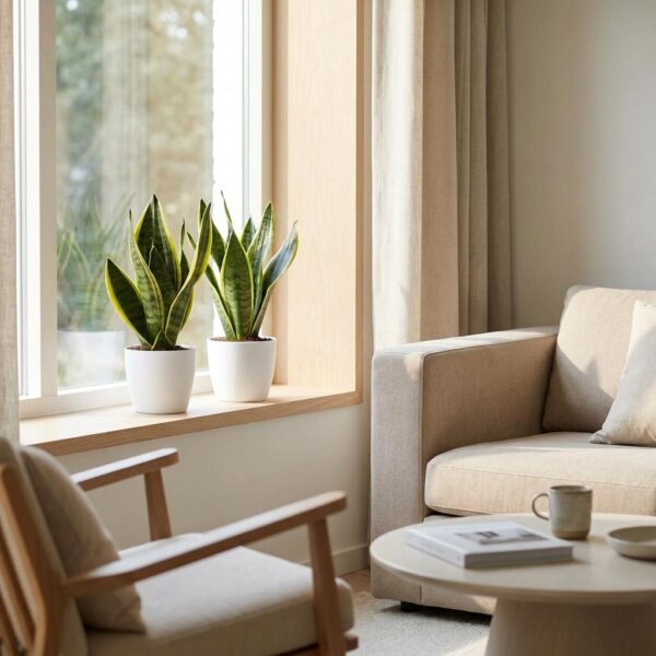 Sansevieria Future Superb – Frauenzunge – 2 Pflanzen – mit weißem Topf