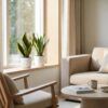 Sansevieria Future Superb – Frauenzunge – mit weißem Topf