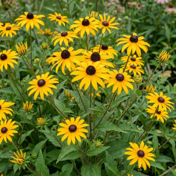 65f6671e1f2f46e7b9eff2535211da54e8ba4978e7c64d19ba832da42bb7037d.jpg Rudbeckia fulg. Goldsturm – Gelbe Sonnenhut – Bienen- und Schmetterlingsmagnet – Gelb – 24 Pflanzen