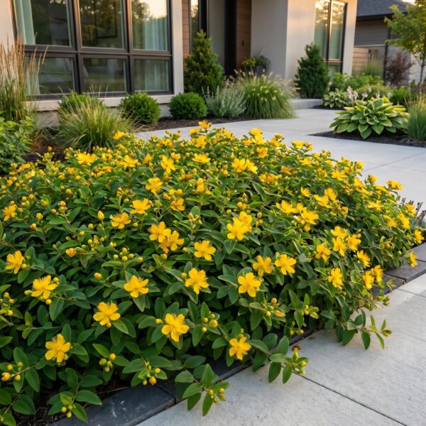 a93864c2c0254ce5a1436d419507363b84d851dae1a4403bbab802f3b5b06f8f.jpg Hypericum calycinum – Johanniskraut – Bienen- und Schmetterlingsmagnet – Gelb – 12 Pflanzen