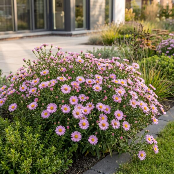 Aster Wood's Pink – Rispenspirea – Bienen- und Schmetterlingsmagnet – Rosa – 24 Pflanzen