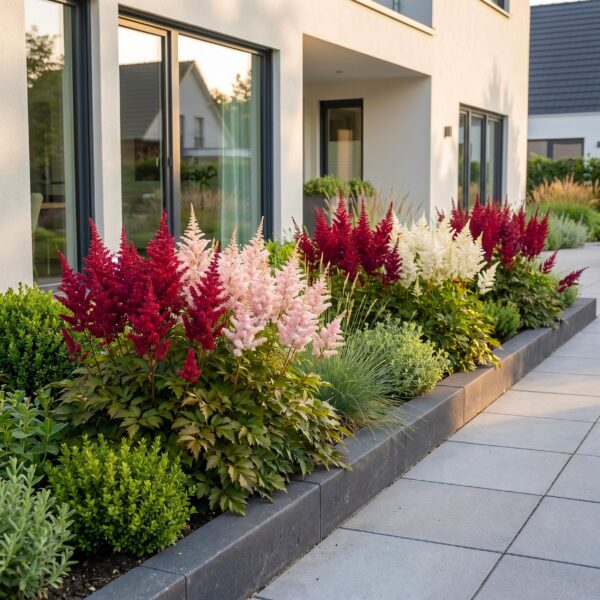 Astilbe Tricolour – Rispenspirea – Schatten – Violett – Rosa – Weiß – 12 Pflanzen