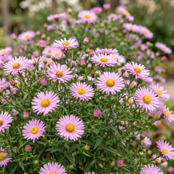 Aster Wood's Pink – Rispenspirea – Bienen- und Schmetterlingsmagnet – Rosa – 12 Pflanzen