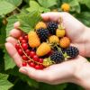 5ffff2efb84a4d7287c6268b1e3121cc6035d57e58214740b4d105347001b78a.jpg Ribes-Rubes Mix - dreifarbig - winterhart - rote Beere - schwarze Brombeere - gelbe Himbeere - 3 Pflanzen