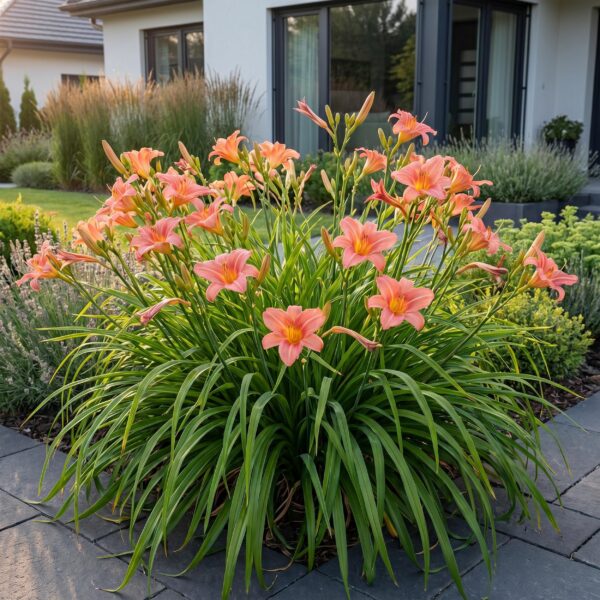 Hemerocallis Pink Damask – Taglilie – Bienen- und Schmetterlingsmagnet – Rosa