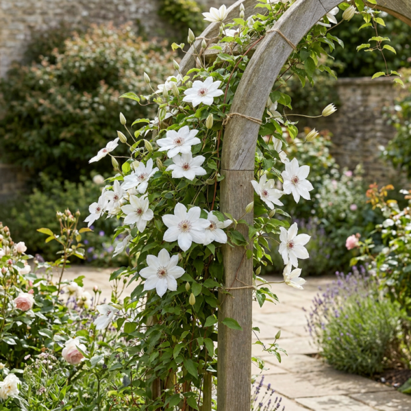 b3745f058fc54cf3b0e682dd31b38b63288a67b025dc4535a43f8ce4d3c20391.png Clematis Miss Bateman – Waldrebe – Weiß – Kletterpflanze | 4 Stück