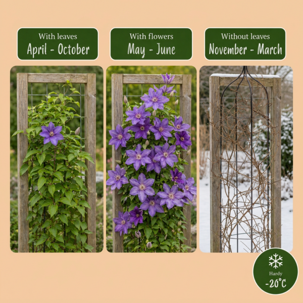 Clematis Multi Blue – Waldrebe – Blau – Kletterpflanze