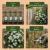 Clematis Jackmanii Huldine – Waldrebe – Weiß – Kletterpflanze